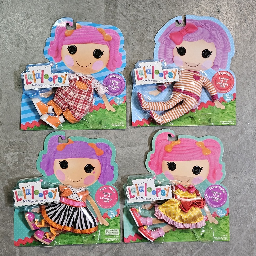 Set Lalaloopsy Sew‎ Magical! Sew Cute!Pajamas, Party Dresses, Overalls - NEW
